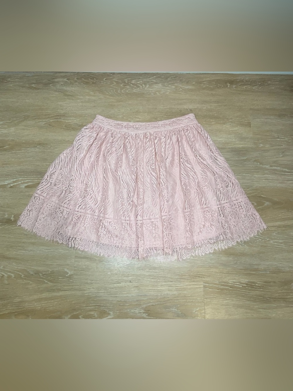 Xhilaration Blush Pink Lace Circle Skirt CB284